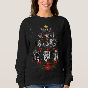 Sweatshirt Skunks Xmas Arbre cadeau Santa Hat Skunks Noël