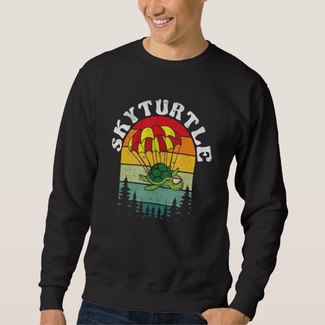 Sweatshirt Skydiver Turtle Skydiving Adventure Jumping Flying (Devant)
