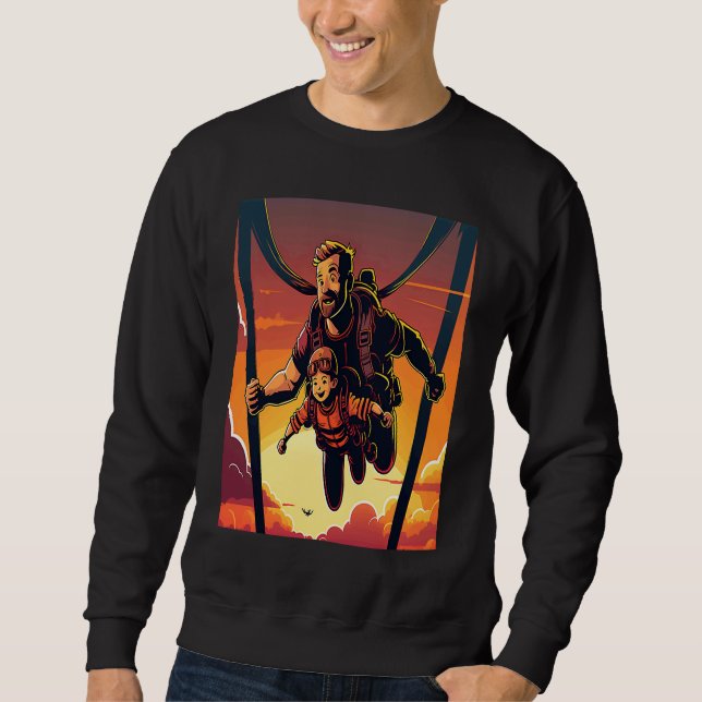 Sweatshirt Skydiving Instructor Sunset Skydiving Dad  2 (Devant)