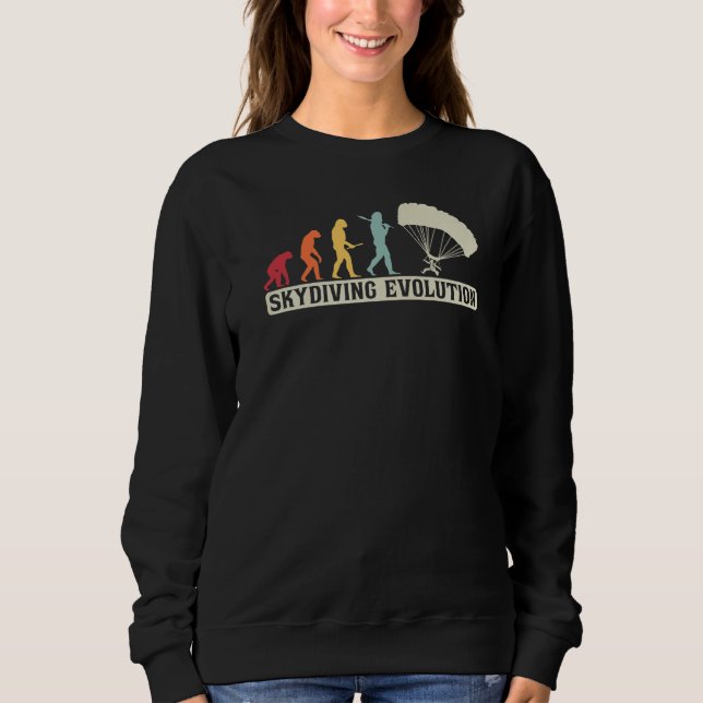 Sweatshirt Skydiving  Retro Vintage Skydiver Evolution (Devant)