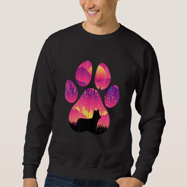 Sweatshirt Skye Terrier Paw Mom Dad Dog  Women Men (Devant)