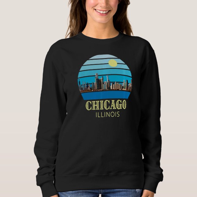 Sweatshirt Skyline de l'Illinois (Devant)
