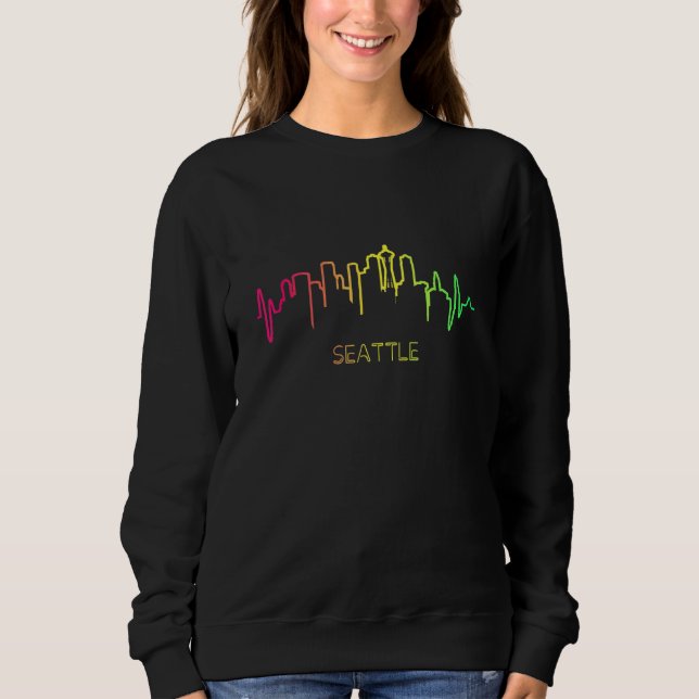 Sweatshirt Skyline de Seattle (Devant)