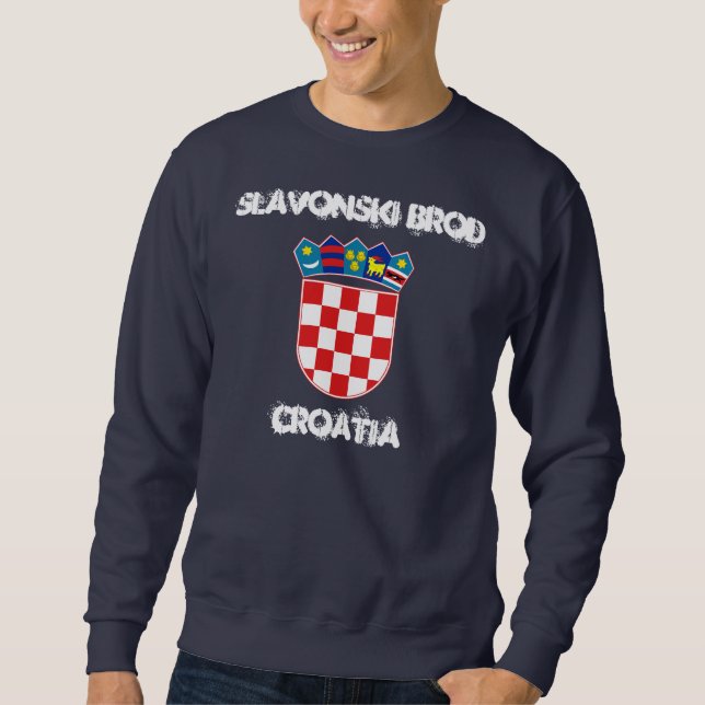 Sweatshirt Slavonski Brod, Croatie avec armoiries (Devant)