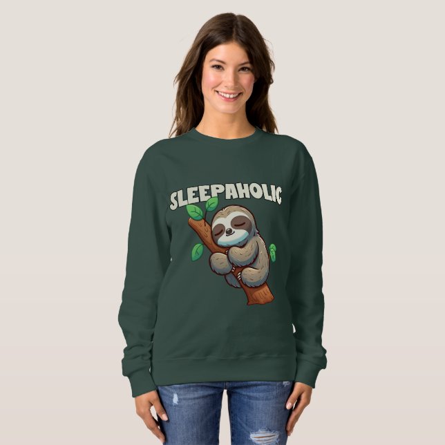 Sweatshirt Sleepaholic - Amateurs de sommeil - Sleeping Sloth (Devant entier)