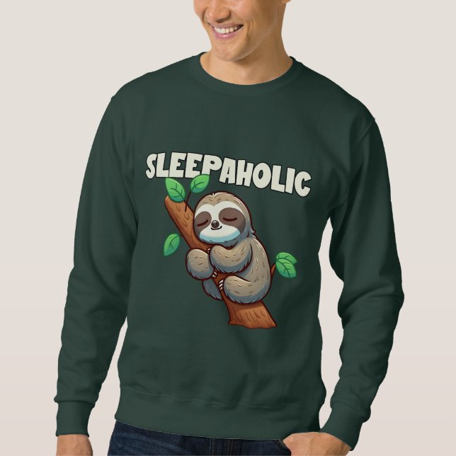 Sweatshirt Sleepaholic - Amateurs de sommeil - Sleeping Sloth (Devant)