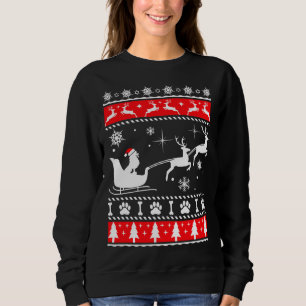 Sweatshirt Sleigh caniche de Noël