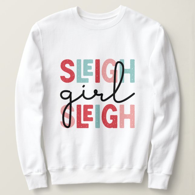 Sweatshirt Sleigh fille traîneau noël (Design devant)