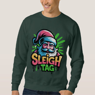 Sweatshirt Sleigh Tag — T-shirt à l'emblème de Santa urbain