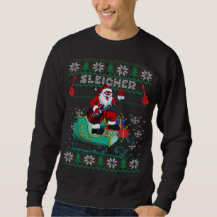 Sweatshirt Sleigher Père Noël Ugly Christmas Sweater Design