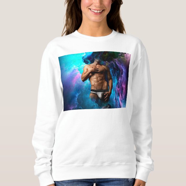 Sweatshirt SlipperyJoe homme musclé sous-vêtements bulle dyna (Devant)