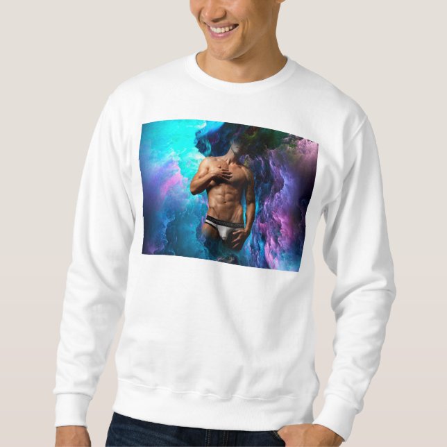 Sweatshirt SlipperyJoe homme musclé sous-vêtements bulle dyna (Devant)