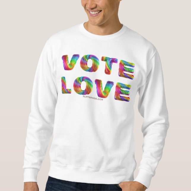 Sweatshirt SlipperyJoe vote amour égalité fourrure de couleur (Devant)