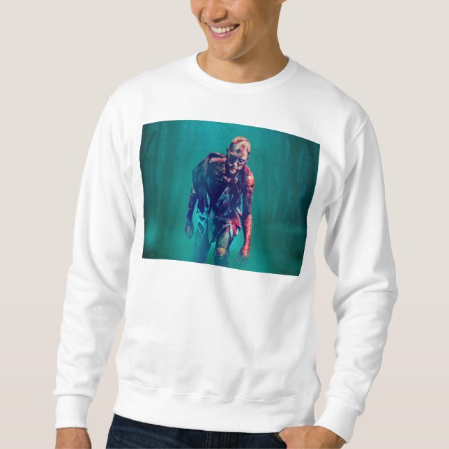 Sweatshirt SlipperyJoe's bois de zombies sanglants Halloween  (Devant)