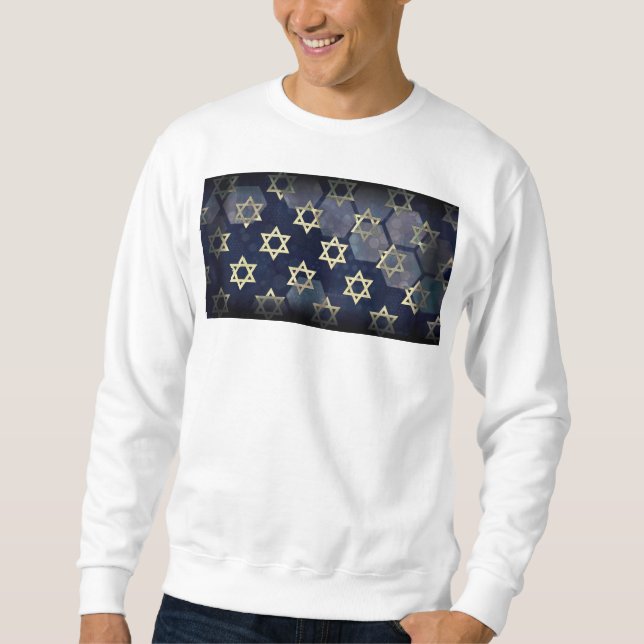 Sweatshirt SlipperyJoe's Happy Hanoukka multiple Star de Davi (Devant)