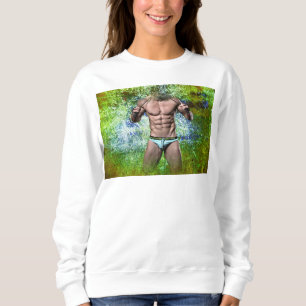 Sweatshirt SlipperyJoe's homme adulte très musclé torse nu 