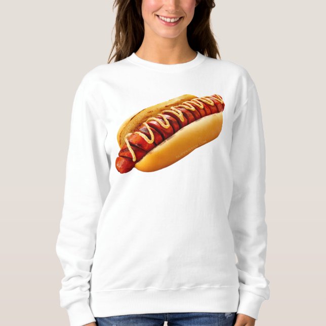 Sweatshirt SlipperyJoe's hot dog niché doucement pain jaune v (Devant)