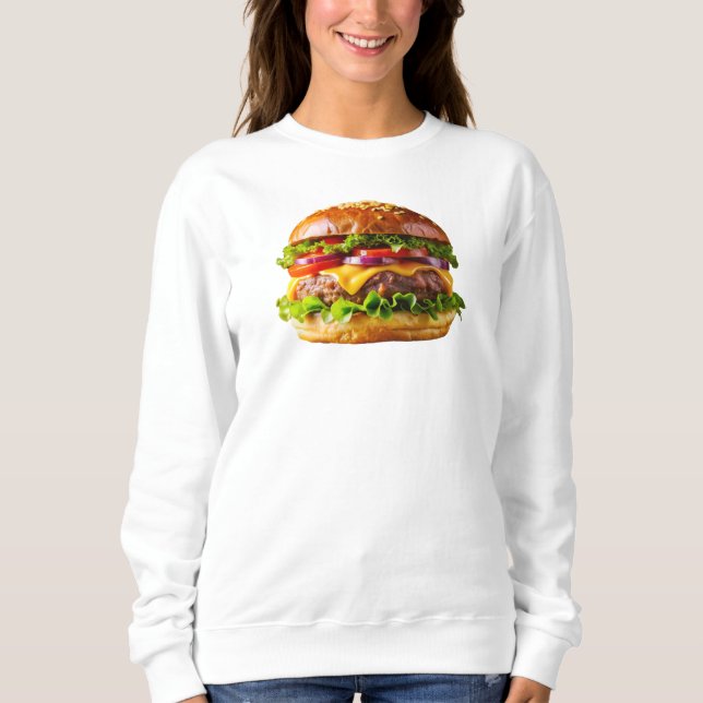 Sweatshirt SlipperyJoe's mouthwatering cheeseburger crispy ba (Devant)