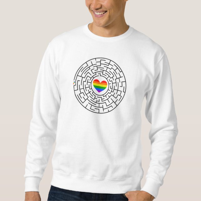 Sweatshirt SlipperyJoe's orgueil labyre de labyrinthe de flèc (Devant)
