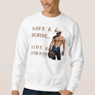 Sweatshirt SlipperyJoe's sauve cheval monter chapeau de cowbo