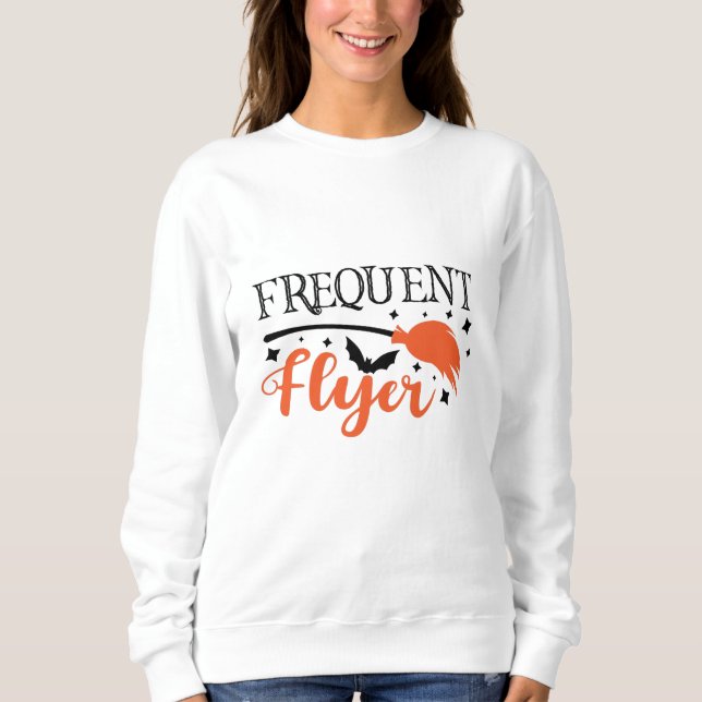 Sweatshirt Slogan d'Halloween Fréquent (Devant)