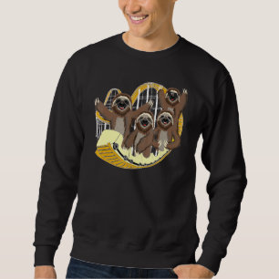 Sweatshirt Sloth Animal Riding Roller Dessous de verre Thème 