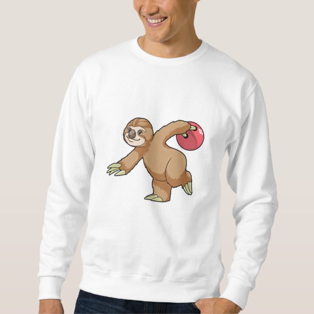 Sweatshirt Sloth at Bowling avec Bowling ball (Devant)