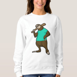Sweatshirt Sloth au baseball avec batte de baseball
