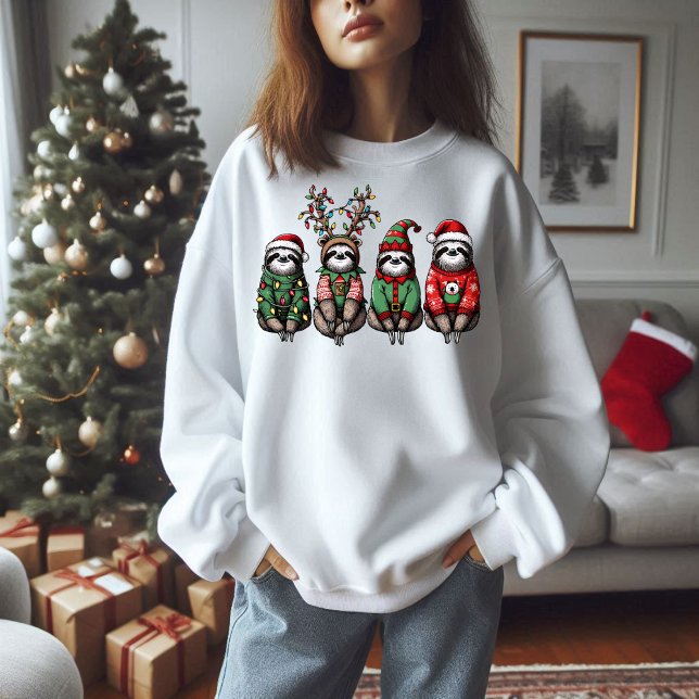 Sweatshirt Sloth Christmas (Créateur téléchargé)