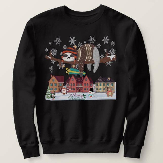 Sweatshirt Sloth Christmas (Design devant)