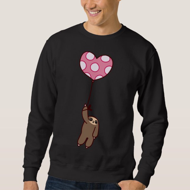 Sweatshirt Sloth Coeur Balloon (Devant)