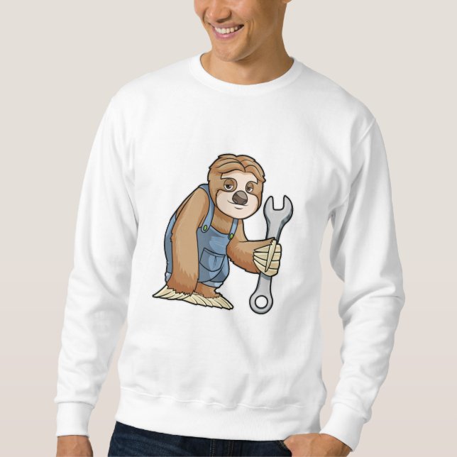 Sweatshirt Sloth comme artisan avec clé (Devant)