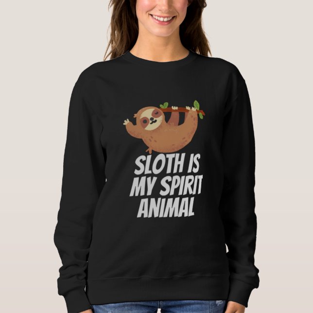 Sweatshirt Sloth Est Mon Esprit Animal (Devant)
