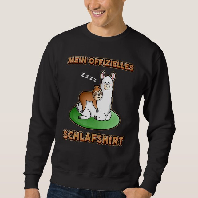 Sweatshirt Sloth My Official Sleep Sleeping Sloth Lama (Devant)