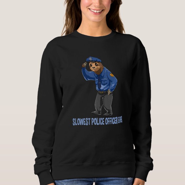 Sweatshirt Sloth Police Officer Detective Funny Policemen Pre (Devant)