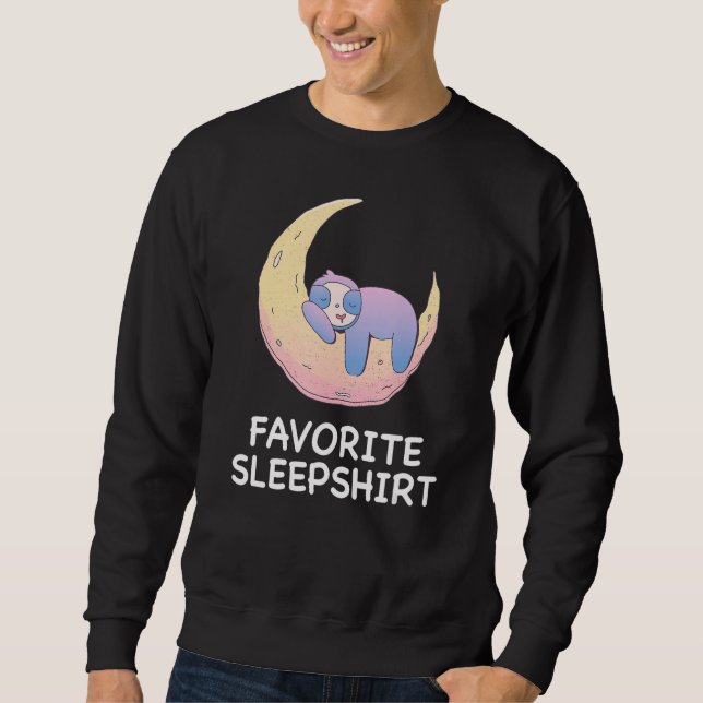 Sweatshirt Sloth Sloth Nap Dormir Pyjama Lune Nuit (Devant)