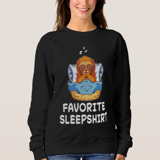 Sweatshirt Sloth Sloths Nap Sleeping Sleep Pajama Pajamas Nig (Devant)