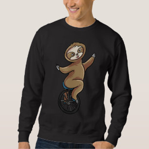 Sweatshirt Sloth Unicyclist Circus Unicyclist