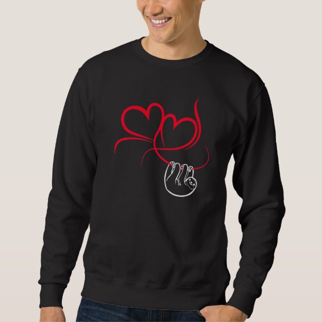 Sweatshirt Sloth Valentines Day Womens Sloths Valentine Heart (Devant)