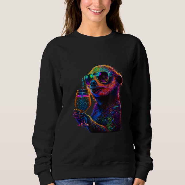 Sweatshirt Sloth with Cocktail (Devant)