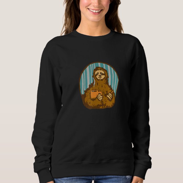 Sweatshirt Sloth with coffee mug (Devant)