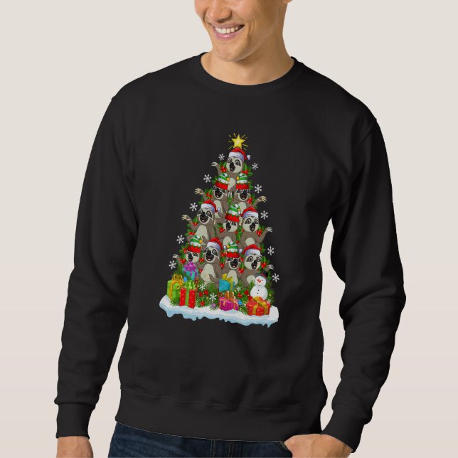 Sweatshirt Sloth  Xmas Holiday  Sloth Christmas Tree (Devant)