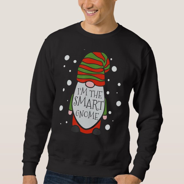 Sweatshirt Smart Gnome Matching Family Group Funny Christma (Devant)
