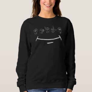 Sweatshirt Smile American Sign Language Asl Personne Sourde E