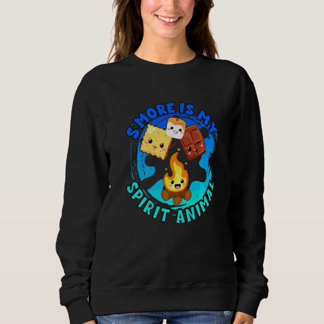 Sweatshirt S'more Is My Spirit Animal Weekend Clamping Kids (Devant)