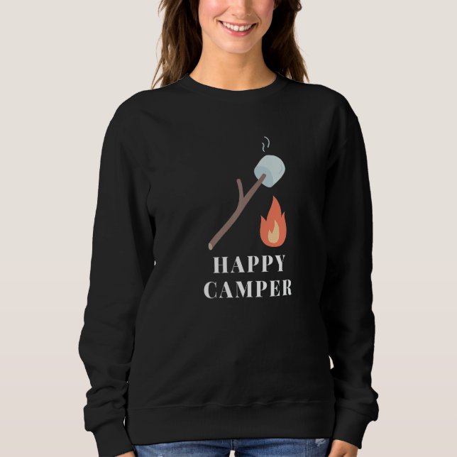 Sweatshirt Smores Marshmallows Happy Campers Camping Camping (Devant)