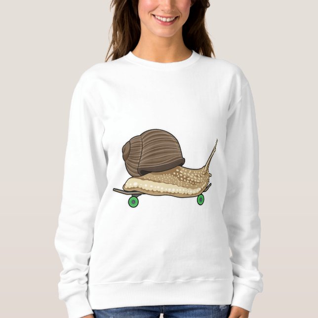 Sweatshirt Snail as Skateboard avec Skateboard (Devant)
