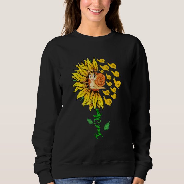 Sweatshirt Snail Mom Cute Sunflower Snails Lover Mother's Day (Devant)