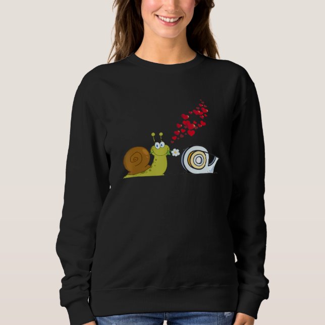 Sweatshirt Snails Snail Love Snail When a Snail Falls in Love (Devant)
