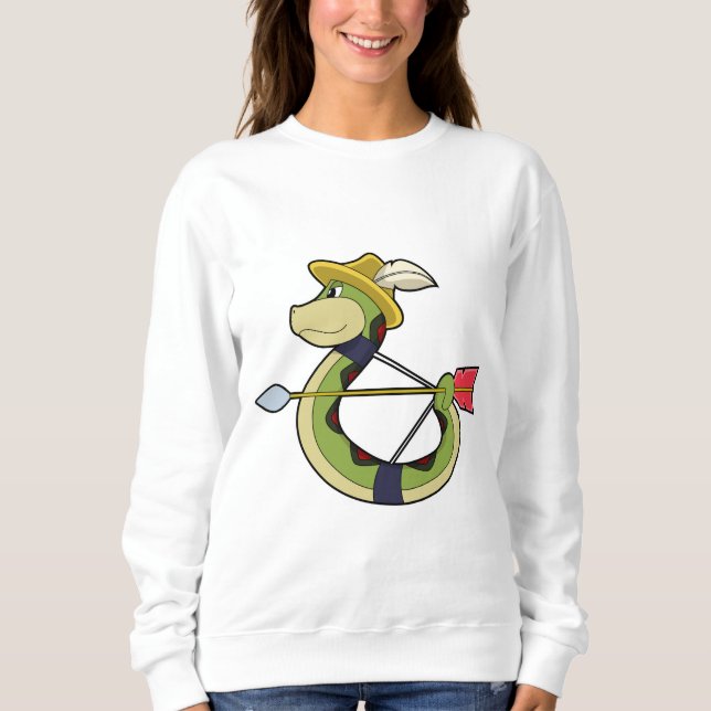 Sweatshirt Snake as Archer with Bow & Arrow (Devant)